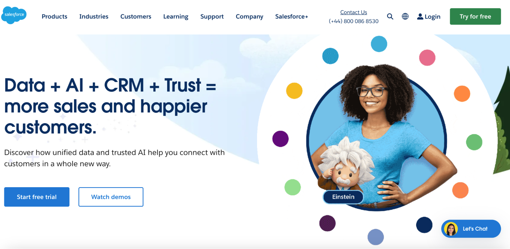 screenshot of salesforce website