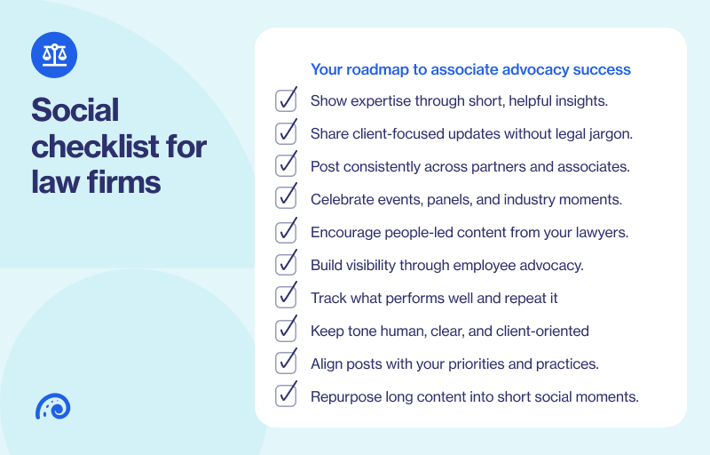 Social checklist for law firms