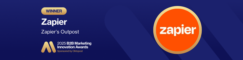 2025 B2B Marketing Innovation Award Winner Zapier