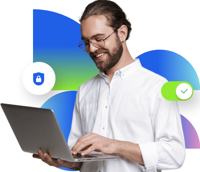 Person setting up security