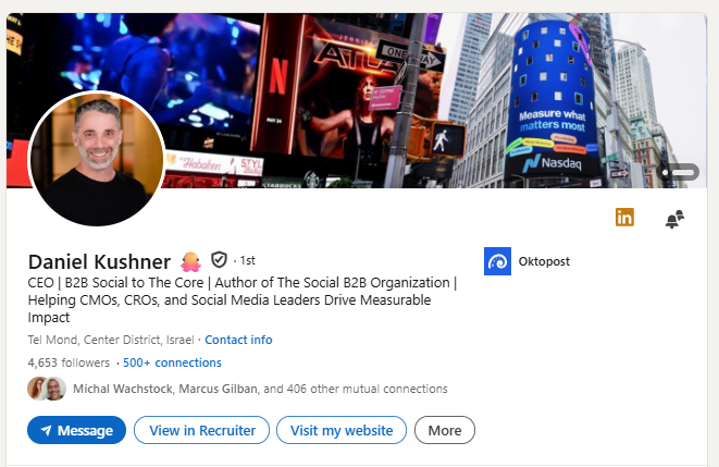 Daniel Kushner LinkedIn Profile