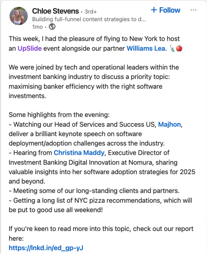 Examples of employee-generated content that works