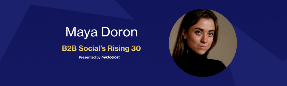 Maya Doron named as one of Oktopost's B2B Social's Rising 30