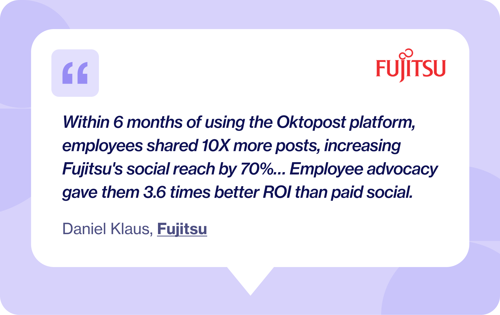 Fujitsu Quote social reach increase