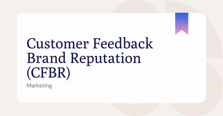 What is CFBR for brand reputation