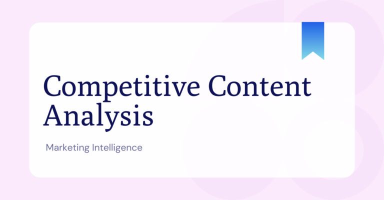 Competitive content analysis glossary page
