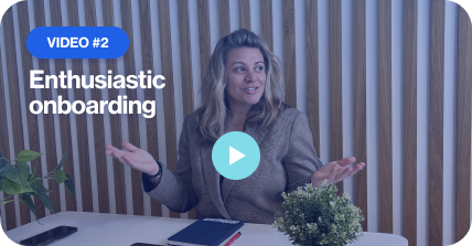 Oktopost's B2B employee advocacy course: Video 2 on enthusiastic onboarding for powerful employee voices.