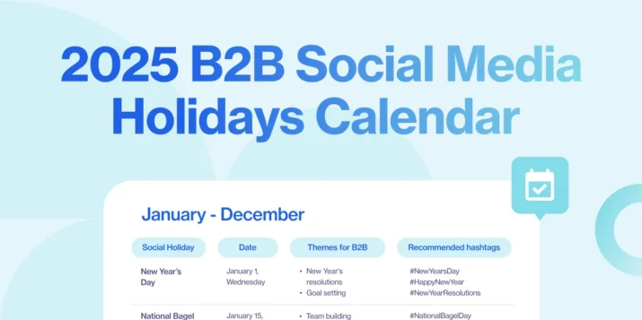 The most important B2B social media holidays in 2025 visual guide