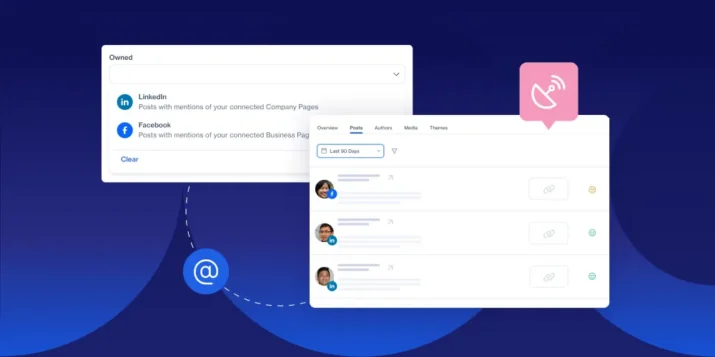 Oktopost now supports LinkedIn & Facebook mentions for B2B social listening visual guide