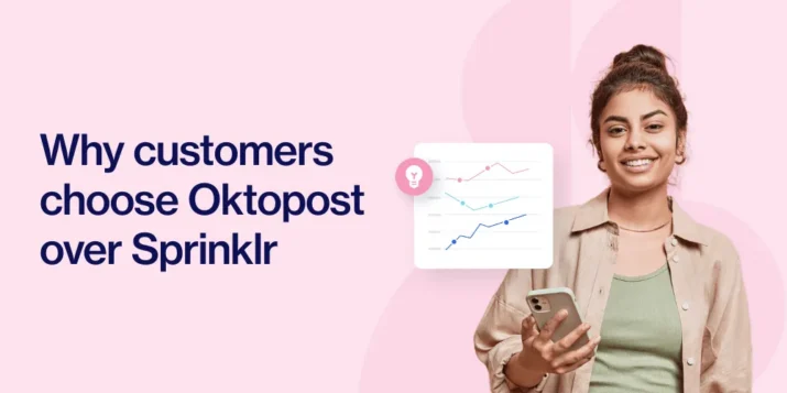 Why customers choose Oktopost over Sprinklr visual guide