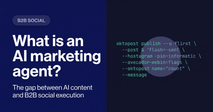 Oktopost Claude Plugin terminal: B2B social workflows from a single prompt