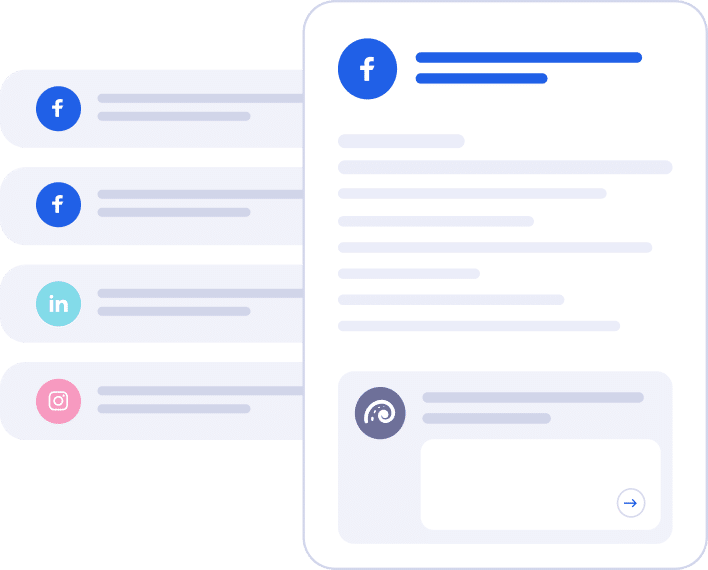 Oktopost AI-Assist helping personalize a company post before sharing